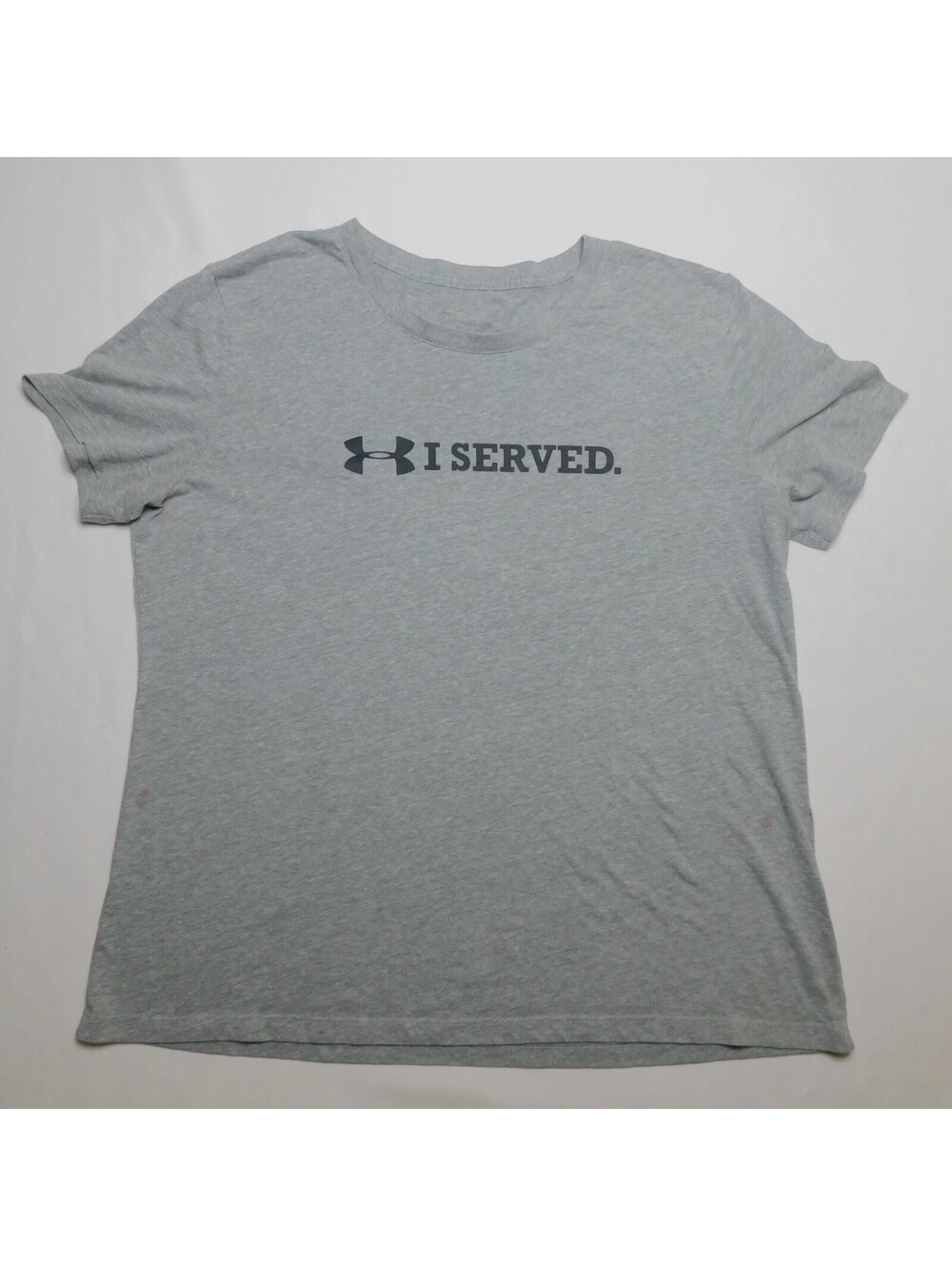 Under Armour I Served Shirt Mens Medium M Gray Veteran Military Graphic Tee